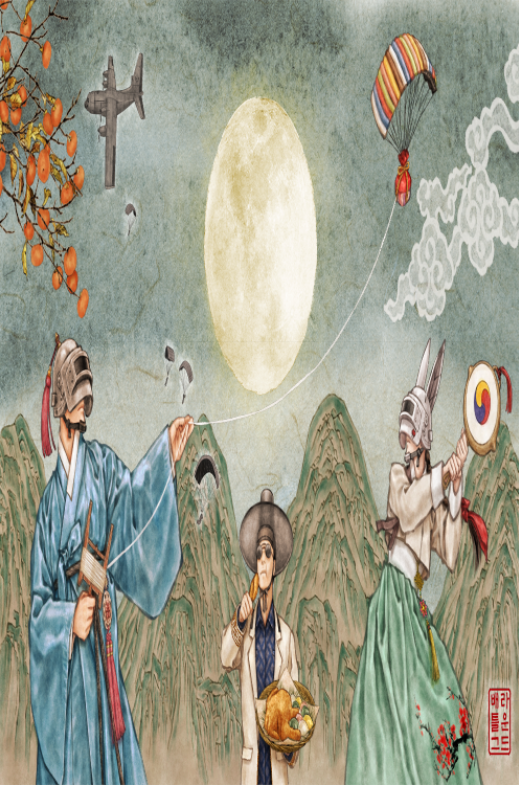 PUBG 추석 캠페인 일러스트